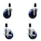 Service Caster 4'' Solid Poly Wheel Swivel 1-3/8'' Expanding Stem Caster Set 2 Brakes, 4PK SCC-EX20S414-SPUS-2-TLB-2-138 - alternate 1